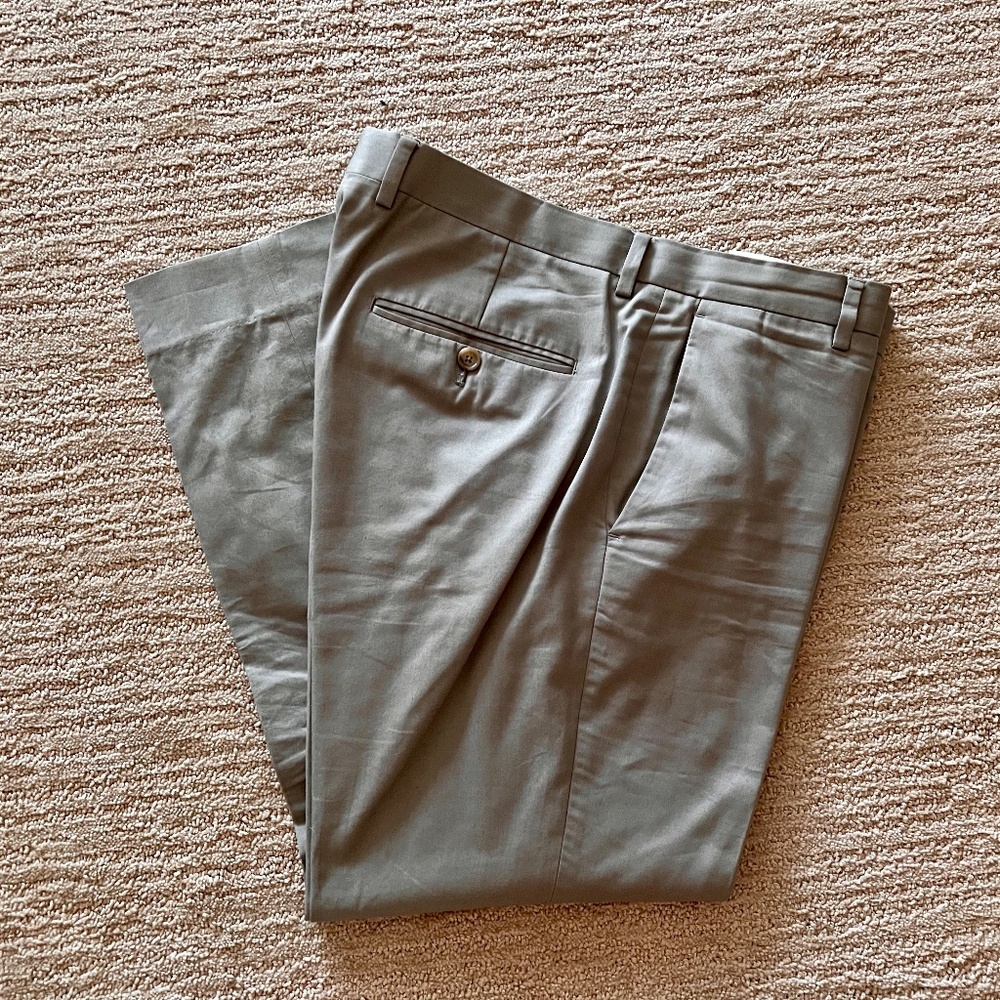 J.CREW Mens' Gray Ludlow Slim Cotton Suit Pants sz 32 x 28